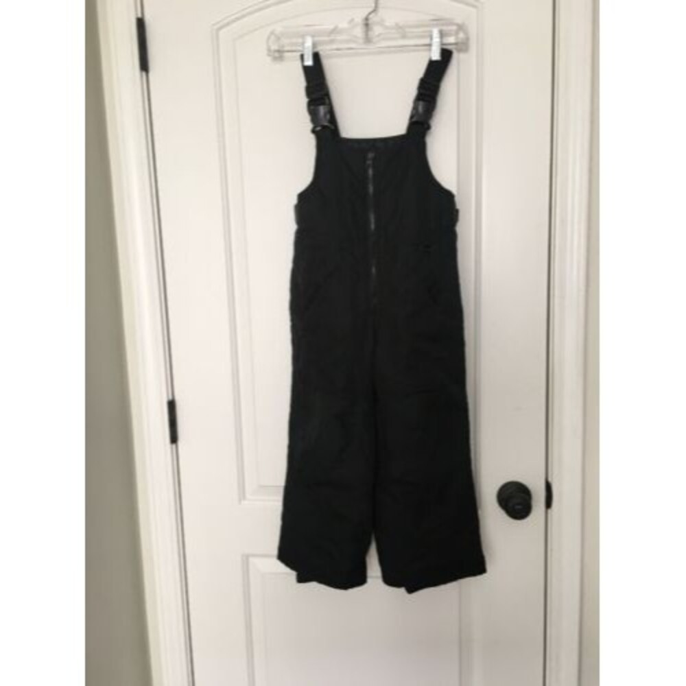 Cherokee Kids Unisex Lined Snow Ski Bib Overalls Pants 1pc Size XS 4-5 Black